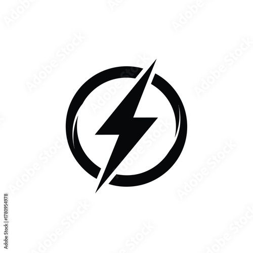 Lightning bolt icon in circle, electric power and energy symbol Free Download Lightning bolt icon in circle, electric power and energy symbol - GFXLoad