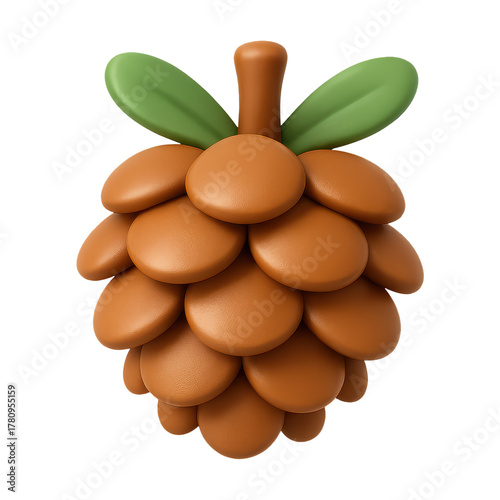 Festive 3D Cartoon Pine Cone Decoration for Christmas