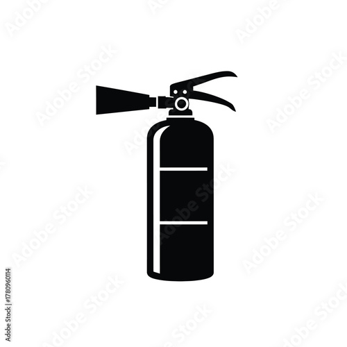 Fire extinguisher safety icon, emergency equipment symbol vector