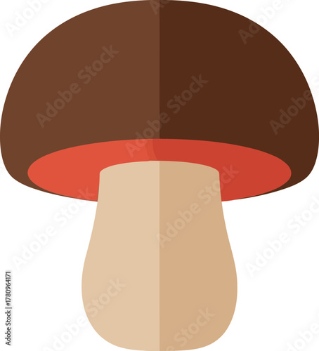 Flat design mushroom icon