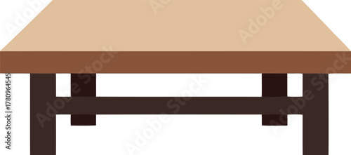 Minimalist wooden coffee table