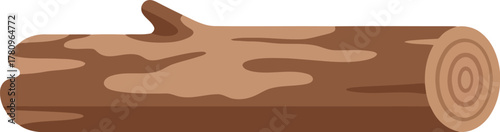 Rustic wood log timber natural material isolated