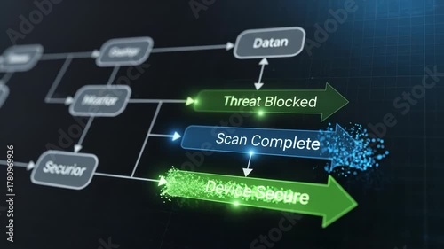 Visual Representation of Data Security Process Flow.