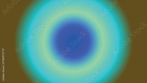 Abstract circular gradient background with soft transitions of blue turquoise yellow and brown colors