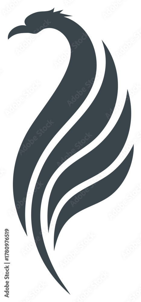 Fototapeta premium Stylized Phoenix Symbol Design Element Emblem with Wings