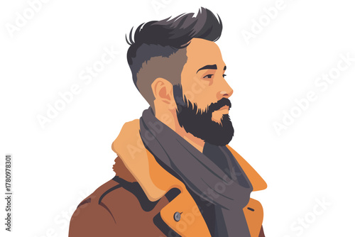 extravagant man isolated