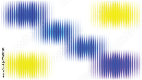 Abstract Linear Flow in Blue and Yellow Tones - Dynamic Digital Art with Gradient Blur Effects