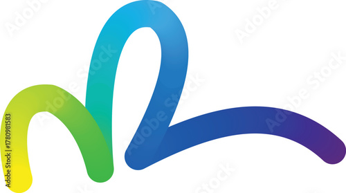 Abstract Gradient Ribbon Logo