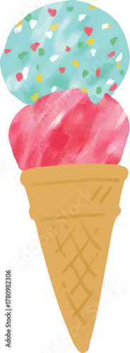アイスクリームのイラスト