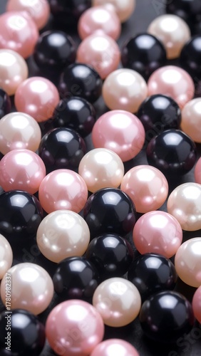 Wallpaper Mural Assortment of glossy pearls in several colors Torontodigital.ca