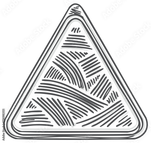 Hand drawn sketch of a billiard ball rack triangle for pool game illustration