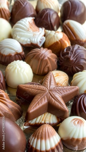 Wallpaper Mural Assortment of gourmet chocolates in various shapes Torontodigital.ca