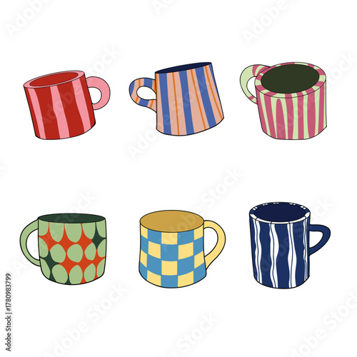 HANDDRAWRN PATTERN CUP MUG 2