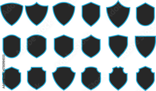 Security Shield and Protection Icon Set. Safety shield Symbol and Trust Badge sign. Privacy Guard