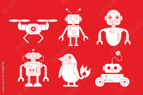 robot quadcopter humanoid bird toy wheeled boxy mechanical set