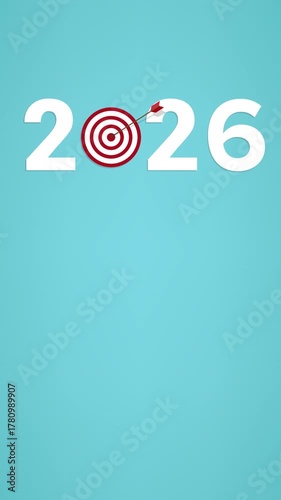 Goal, arrow hitting the target, shooting at goal, Success, 2026