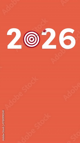 Goal, arrow hitting the target, shooting at goal, Success, 2026