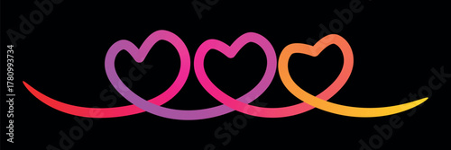 Intertwined hearts symbolize unity affection and connection a celebration of love with vibrant colors creating a harmonious visual representation