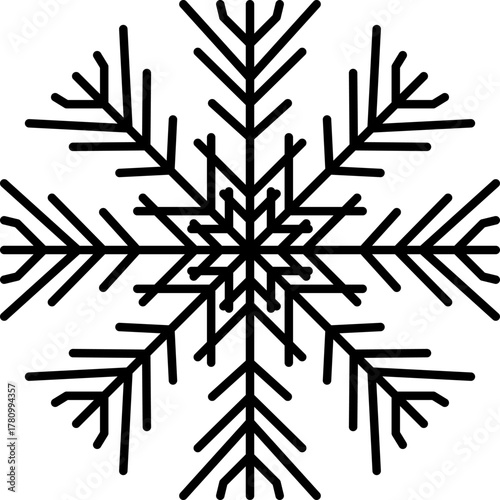 Snowflake snow freeze winter thin line outline icon. Snowflakes thin line icon set. Snowflake Simple illustration