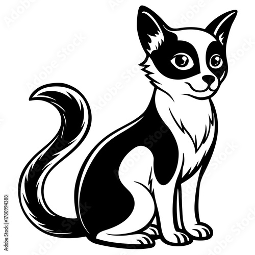 black cat cartoon