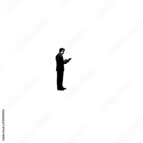 Businessman reading a document