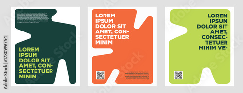 Simple template with abstract geometric shapes. Frame for your message or photo. Layout for flyer, poster or cover.