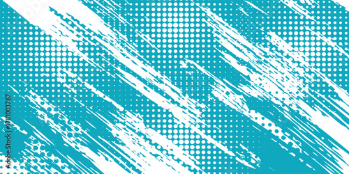 Dots halftone white and blue color pattern gradient grunge texture background. Dots pop art comics sport style vector illustration. vector grunge and dot. eps 10