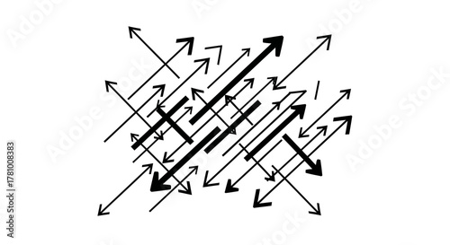 Interwoven Arrows - A Dynamic Network of Direction and Connection