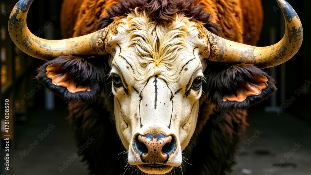 Naklejka premium Scene based presentation of bull trend art