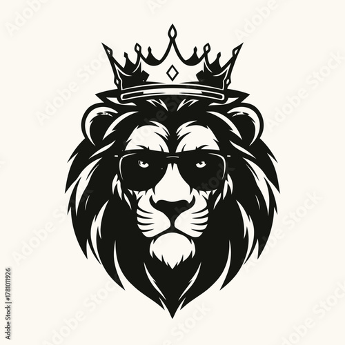A power ful lion silhouette Vector   illustration 