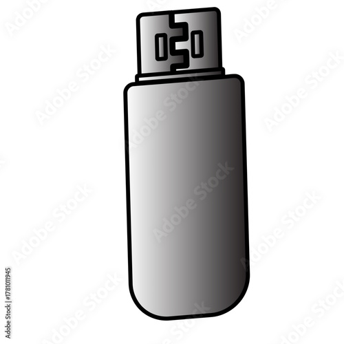 usb flash drive isolated on white