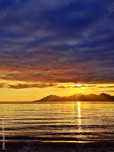 sunset over the sea