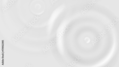 White cream background. Milk wave splash effect. 3d liquid yogurt ripple pattern with swirl circular texture. Body creme or shampoo closeup with smooth purity graphic. Dairy fluid flow banner design.