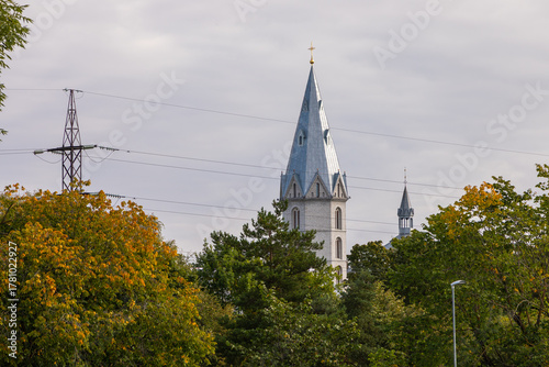 St. Alexander Church in Narva under morning light, Estonia.