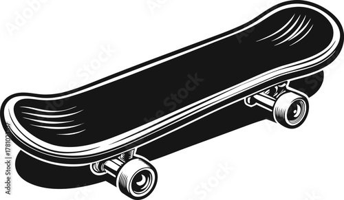 silhouette of a skateboard on a white background