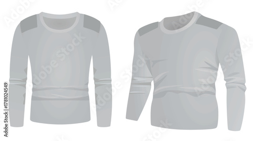 Long sleeve t shirt. vector illustration	