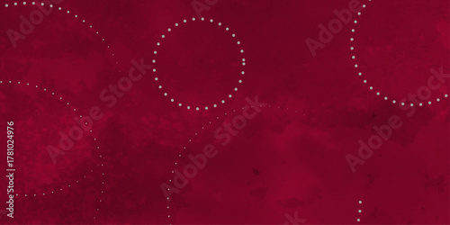 Red abstract background with red circle rings in faded distressed vintage grunge texture design.Old wall texture cement black red background. This design are used for wallpaper ,poster, Chalkboard.