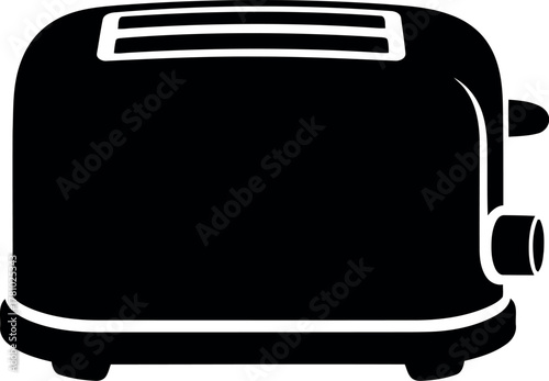 Retro toaster icon black silhouette