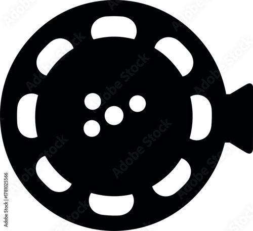 Vintage film reel icon