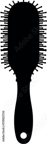 Black hair brush silhouette