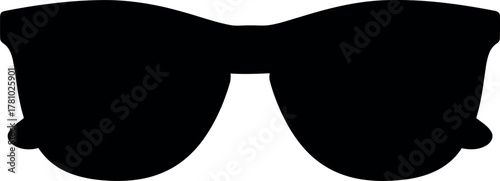 Black silhouette sunglasses icon