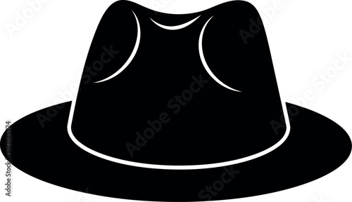 Vintage fedora hat silhouette classic style icon