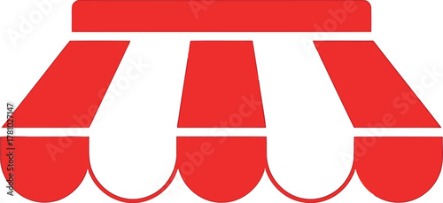 Red shop awning icon
