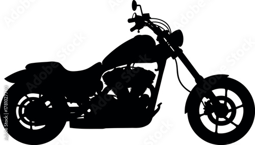 Black silhouette motorcycle rider icon