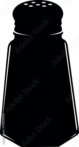 Black salt shaker silhouette icon