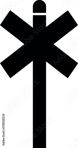 Railroad crossing sign