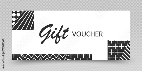  Gift ticket Ticket template or voucher template  Elegant template for a festive gift card