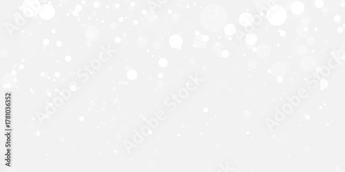 White and Silver lights on bokeh abstract background.  White Snowy Christmas Texture. Ice Cold Illustration.