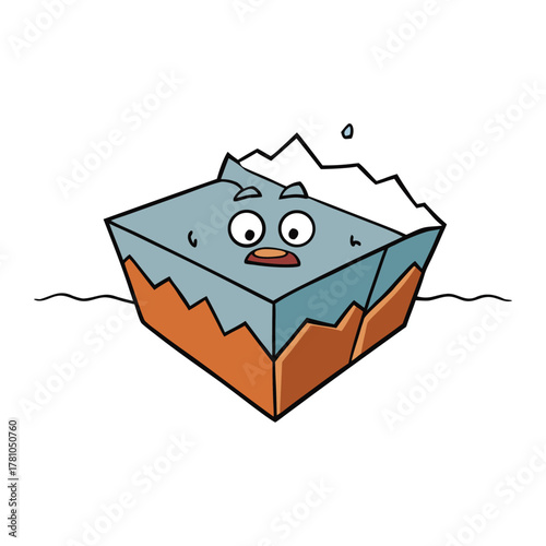 A powerful earthquake shakes the land, splitting the ground into deep crevices. Cracked earth and trembling soil reveal nature’s immense and destructive force.
