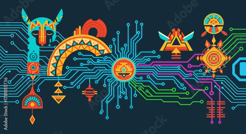 Andean Digital Art - A Fusion of Tradition and Technology.